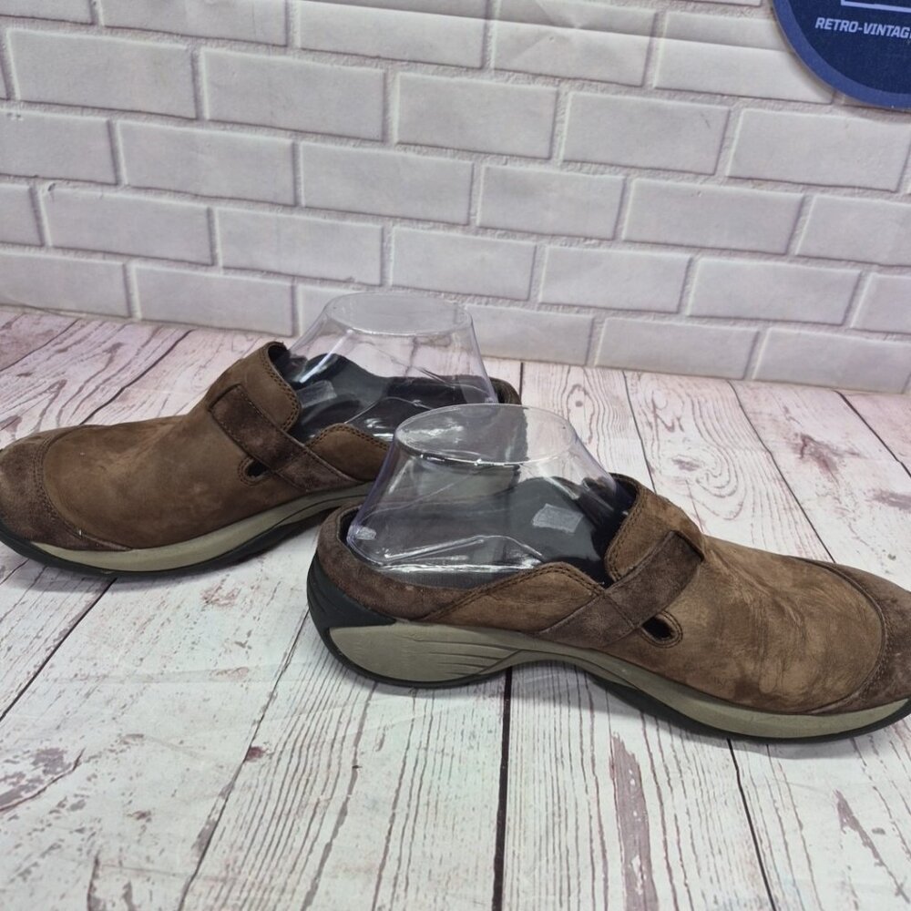 Merrell Encore Kassie Buckle Slide Flats Women's SZ 9 Brown Leather - Picture 3 of 9